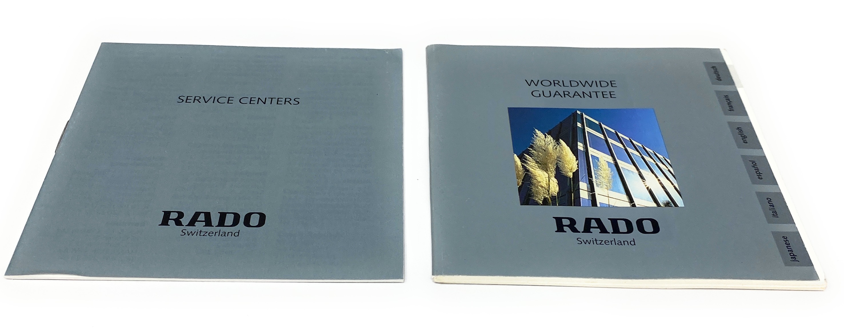 Rado Switzerland Black Folder with Gray Instruction, Warranty and Service Booklets W000054