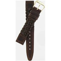 Authentic Kreisler 16mm Brown Woven Leather watch band
