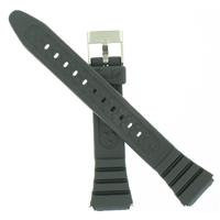 Authentic Speidel 15mm Black Resin watch band