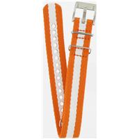 Authentic Fossil 18mm Orange and White Stripe Nylon Field watch band
