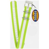 Authentic Fossil 18mm Lime Green and White Stripe Nylon Field watch band