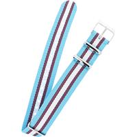 Authentic Fossil 18mm Turquoise and Purple Stripe Nylon Field watch band