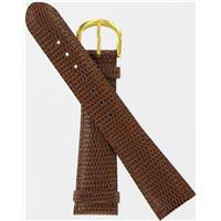 Authentic DeBeer 20mm-Brown-Gold Tone Buckle watch band