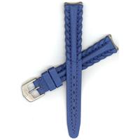 Authentic Tag Heuer 14mm (Ladies') Blue Leather Strap watch band
