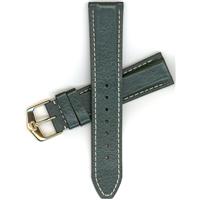 Authentic Tag Heuer 20mm (Men's) Dark Green Leather w/ Gold Tone Buckle watch band