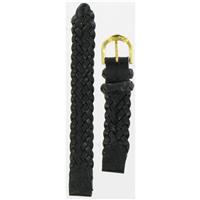 Authentic Hadley-Roma 12mm Black Braided Leather watch band