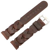 Authentic Hadley-Roma 20mm Brown Oilskin watch band