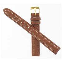 Authentic Town & Country 12mm Brown Leather Regular Gold Tone Buckle  watch band