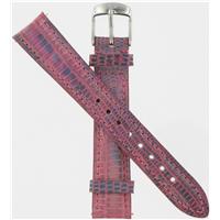 Authentic Michele 16mm Teju  Leather Metailic Pink watch band