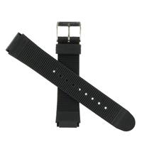 Authentic Timex 19mm-Rubber-Black watch band