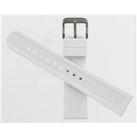 Authentic Swiss Army Brand 19mm Mid-Size White Rubber watch band