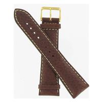 Authentic DeBeer 24mm Brown Long Sport Leather Chrono watch band