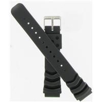 Authentic Speidel 18mm Black Rubber watch band